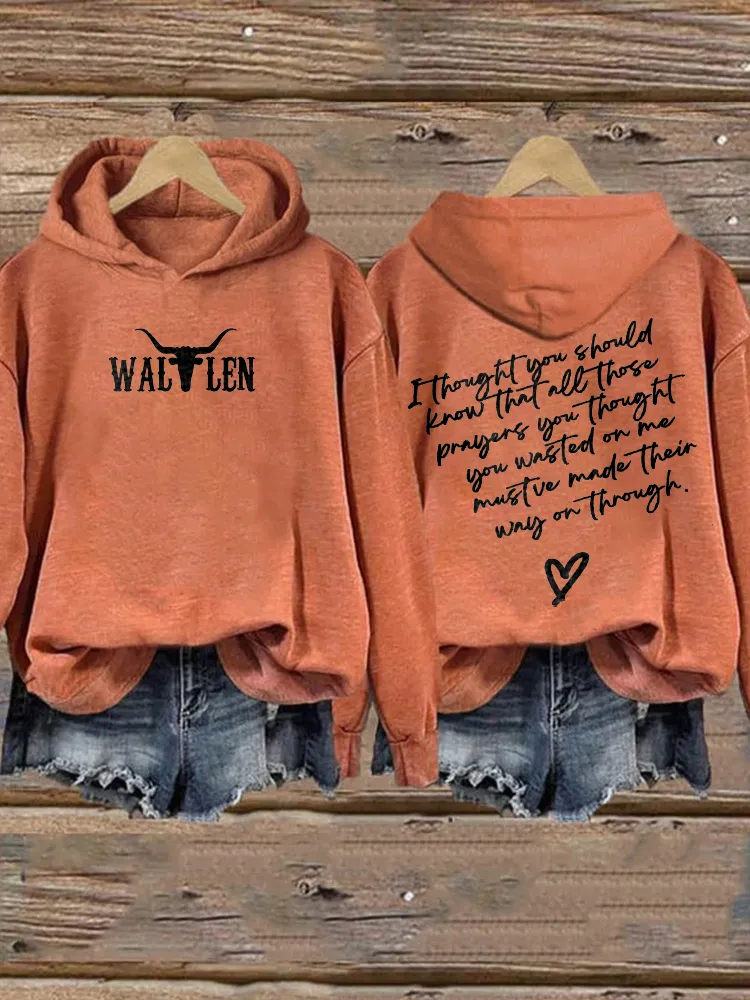 Womens Country Music Thought You Should Know Lyrics Print Hoodie