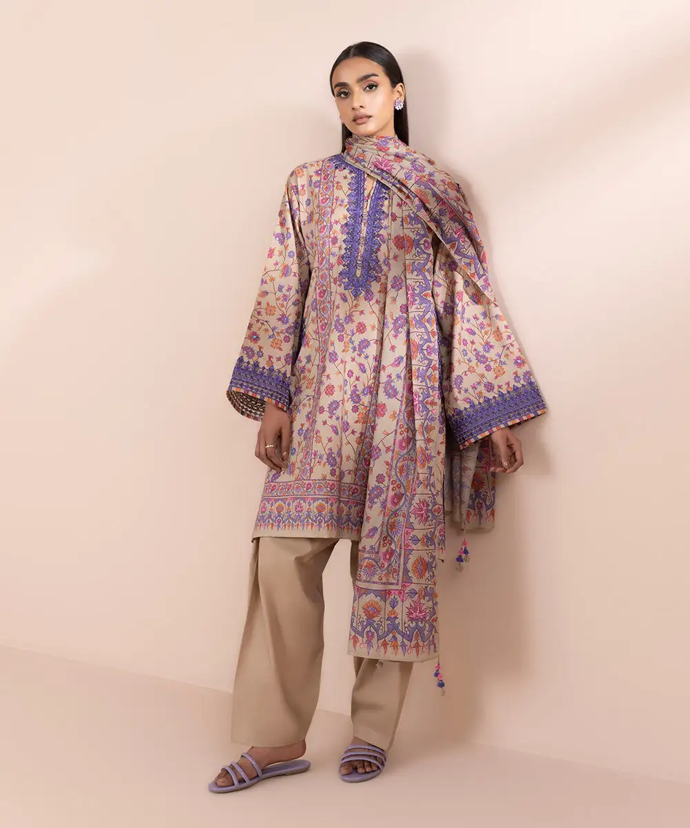 3 Piece - Embroidered Lawn Suit