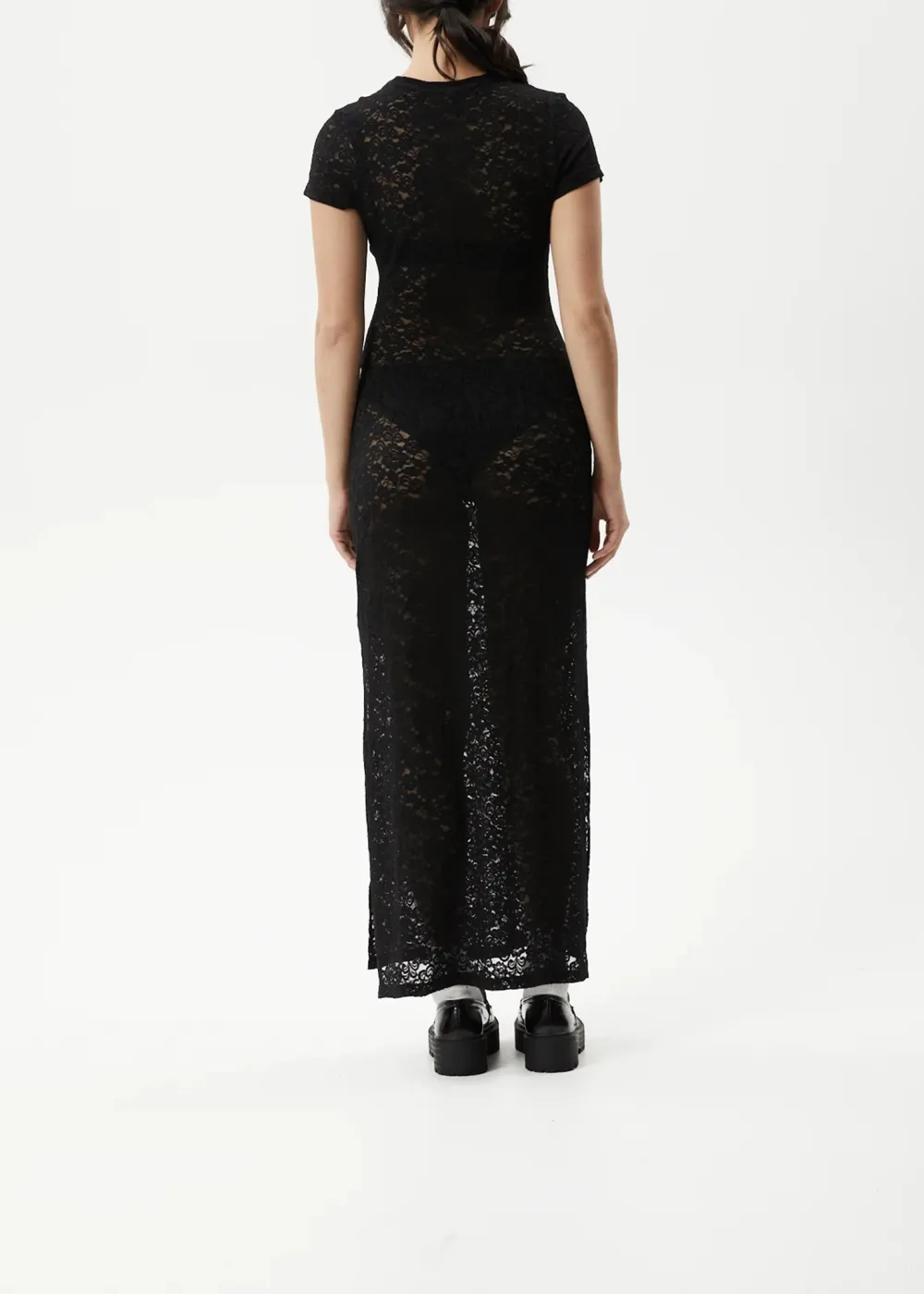 POET - LACE MAXI DRESSBLACK