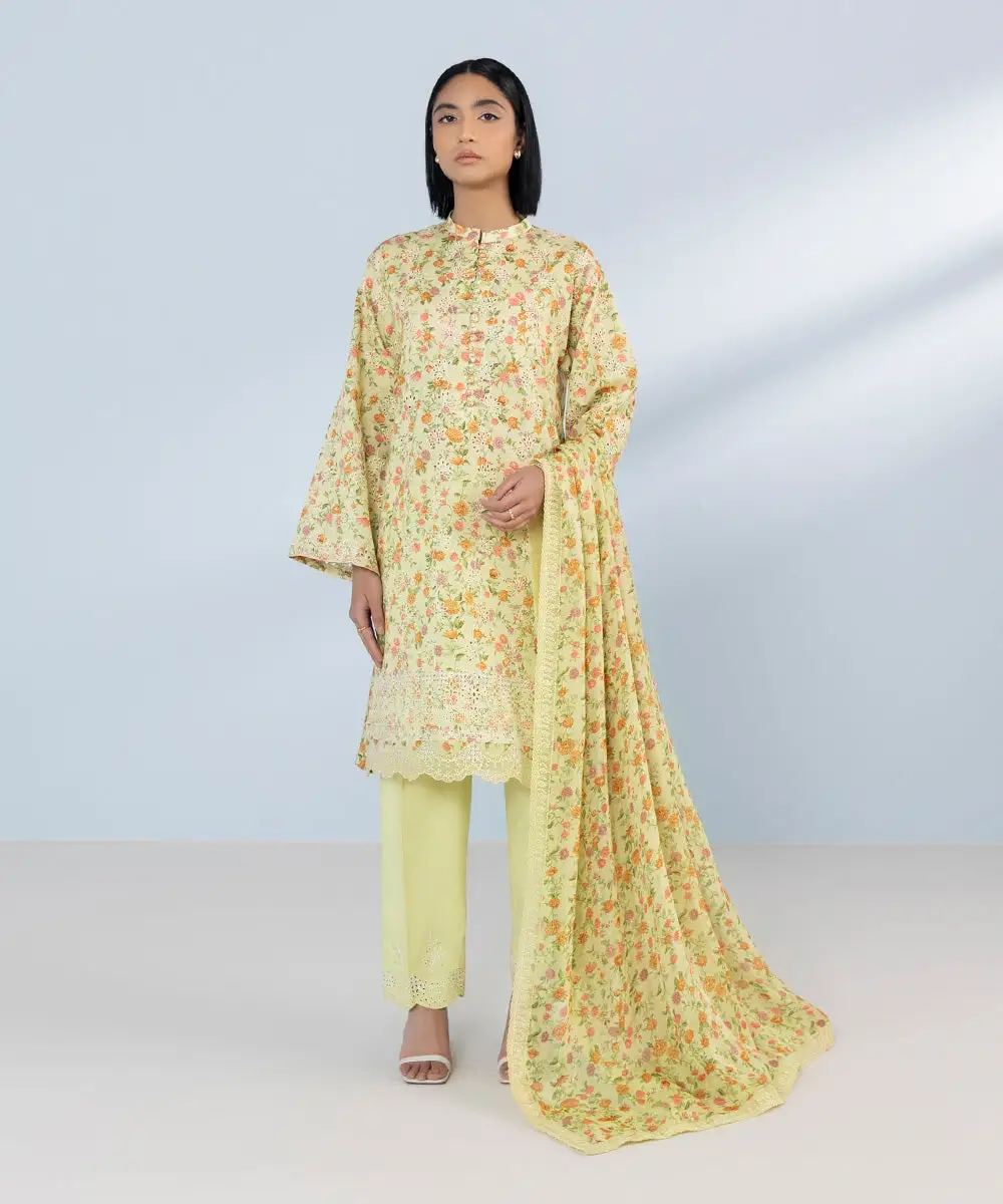 3 Piece - Embroidered Lawn Suit