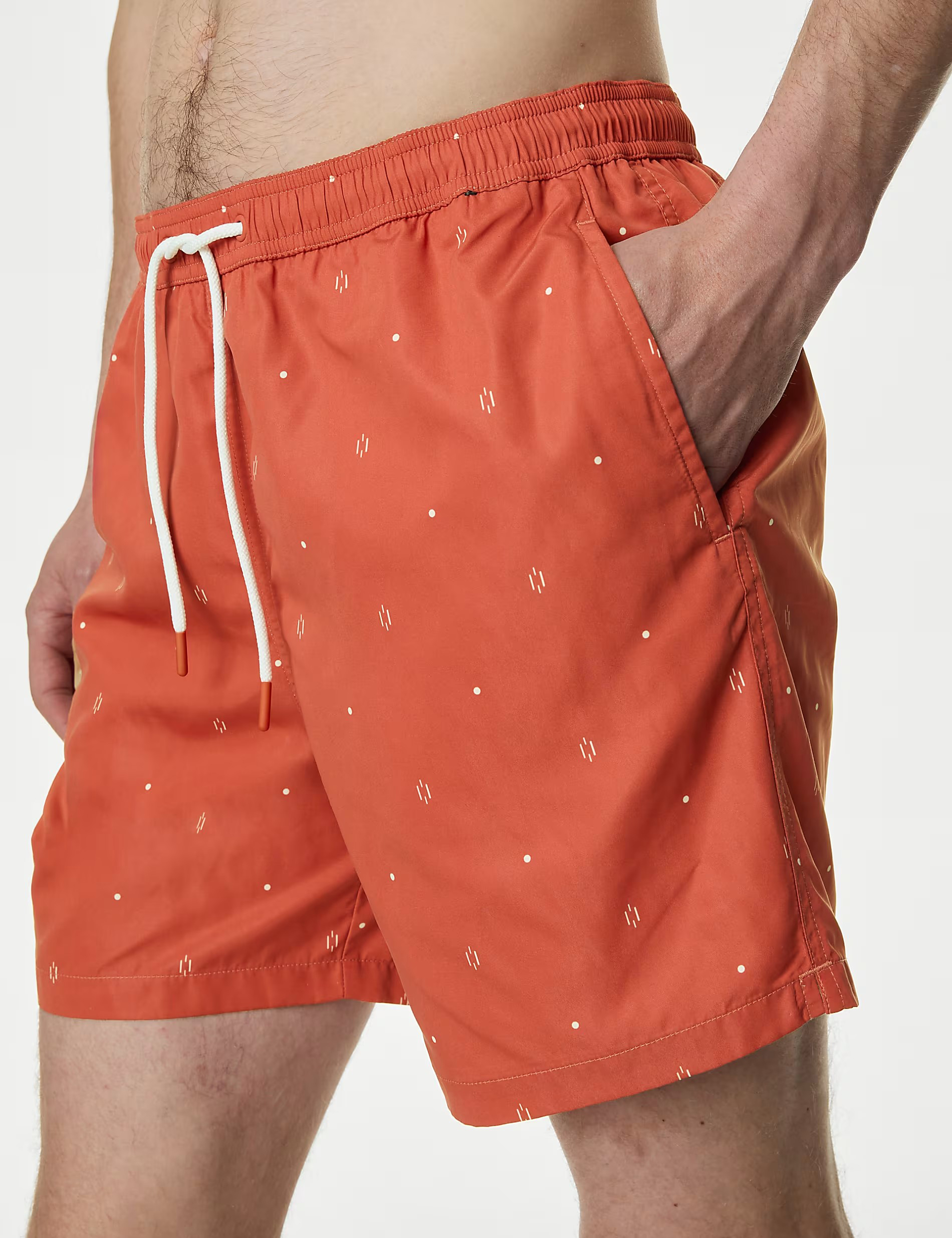 Casual Quick Dry Geometric Print Swim Shorts