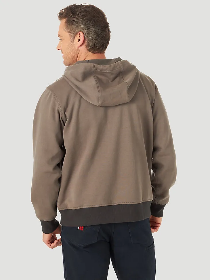 WRANGLER® RIGGS WORKWEAR® TOUGH LAYERS FULL ZIP WORK HOODIE IN CAVIAR