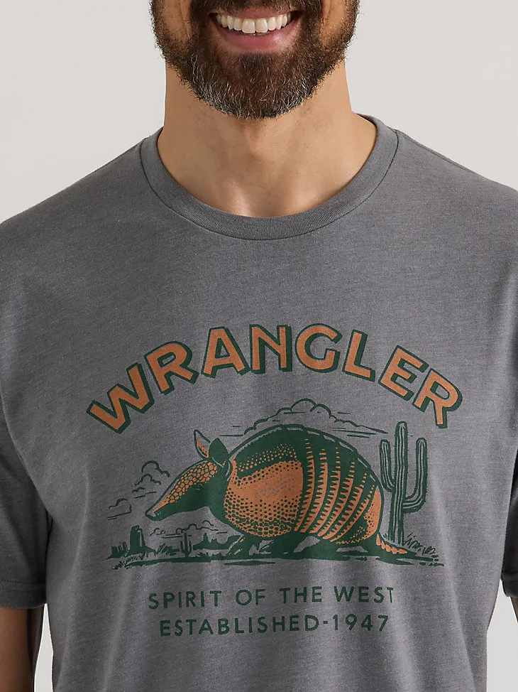 MEN'S ARMADILLO GRAPHIC T-SHIRT IN PEWTER