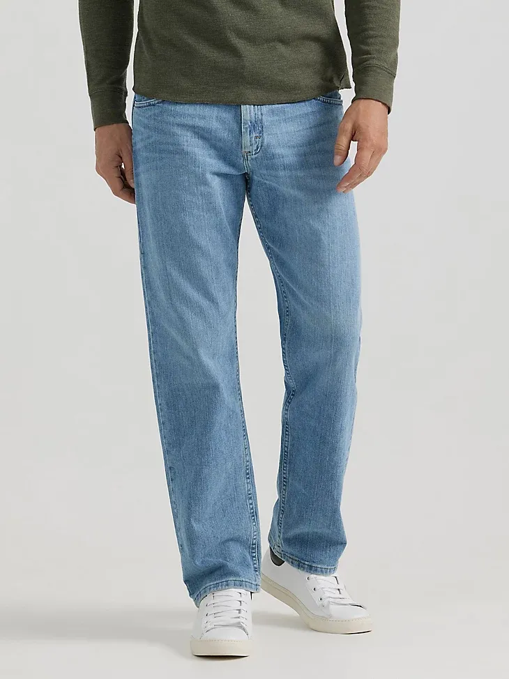 MEN'S WRANGLER AUTHENTICS® RELAXED FIT FLEX JEAN IN DARK STONEWASH