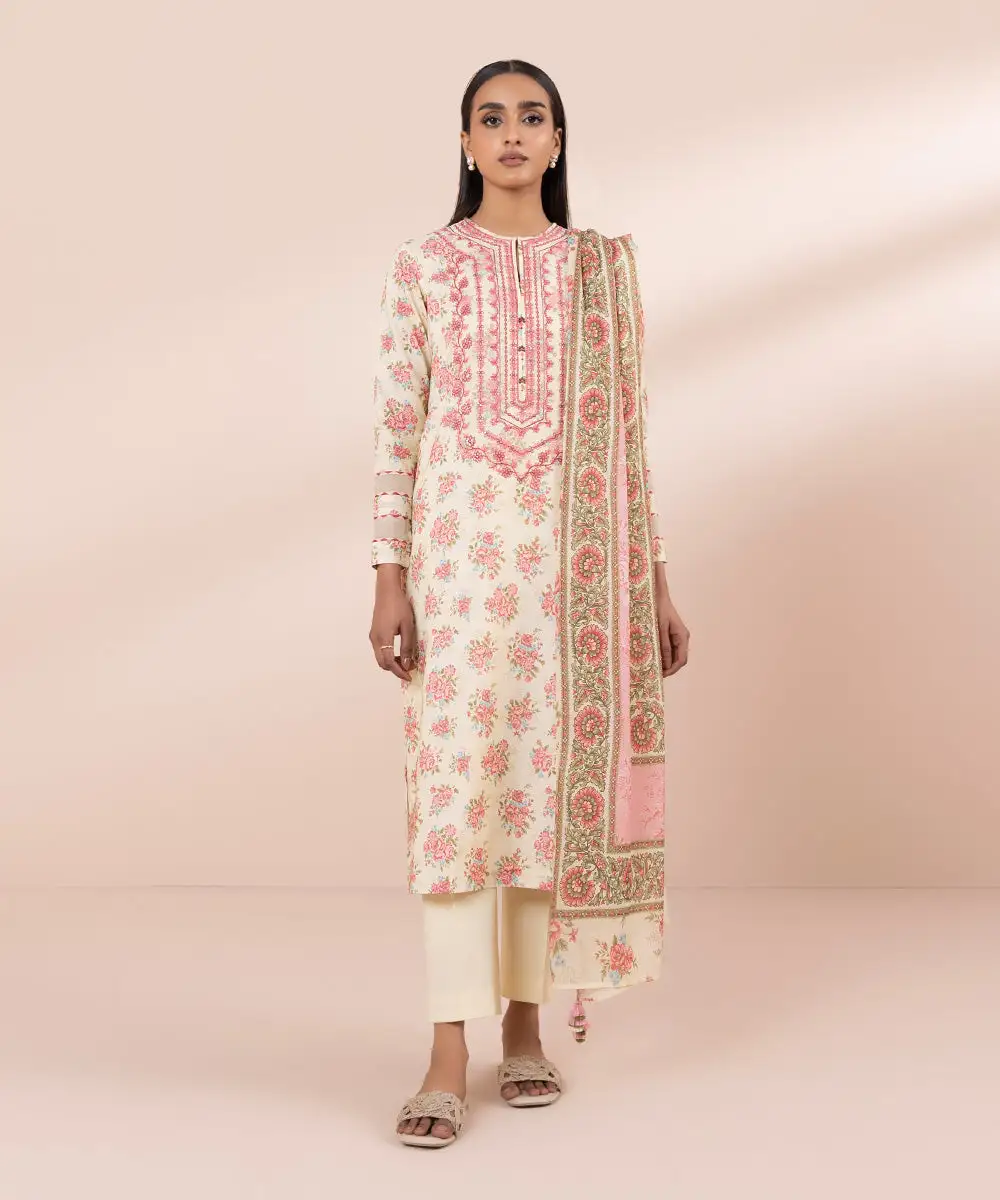 3 Piece - Embroidered Lawn Suit