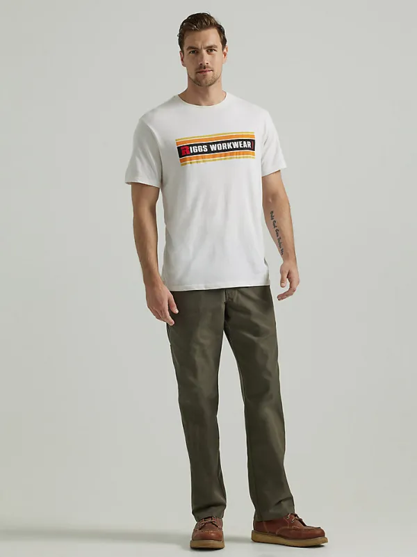 WRANGLER® RIGGS WORKWEAR® RELAXED FRONT GRAPHIC T-SHIRT IN MARSHMALLOW