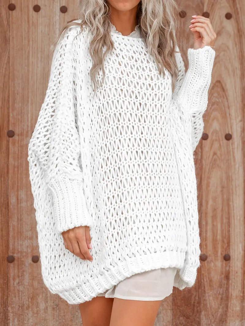 Knit crew neck sweater