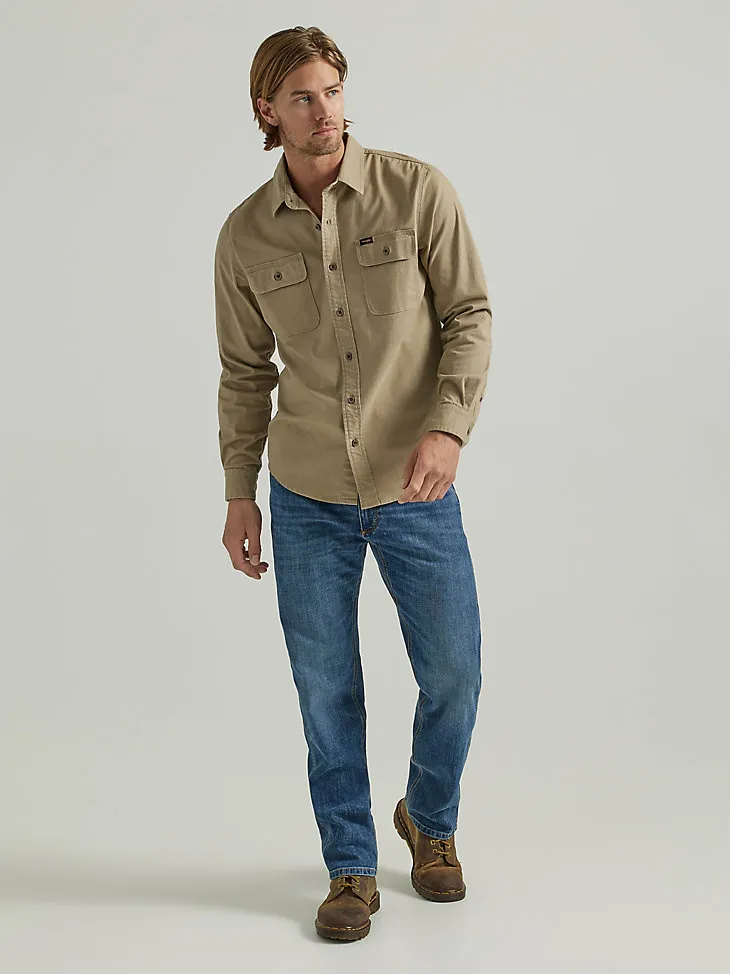 MEN'S WRANGLER® EPIC SOFT™ STRETCH TWILL SHIRT IN ROSIN