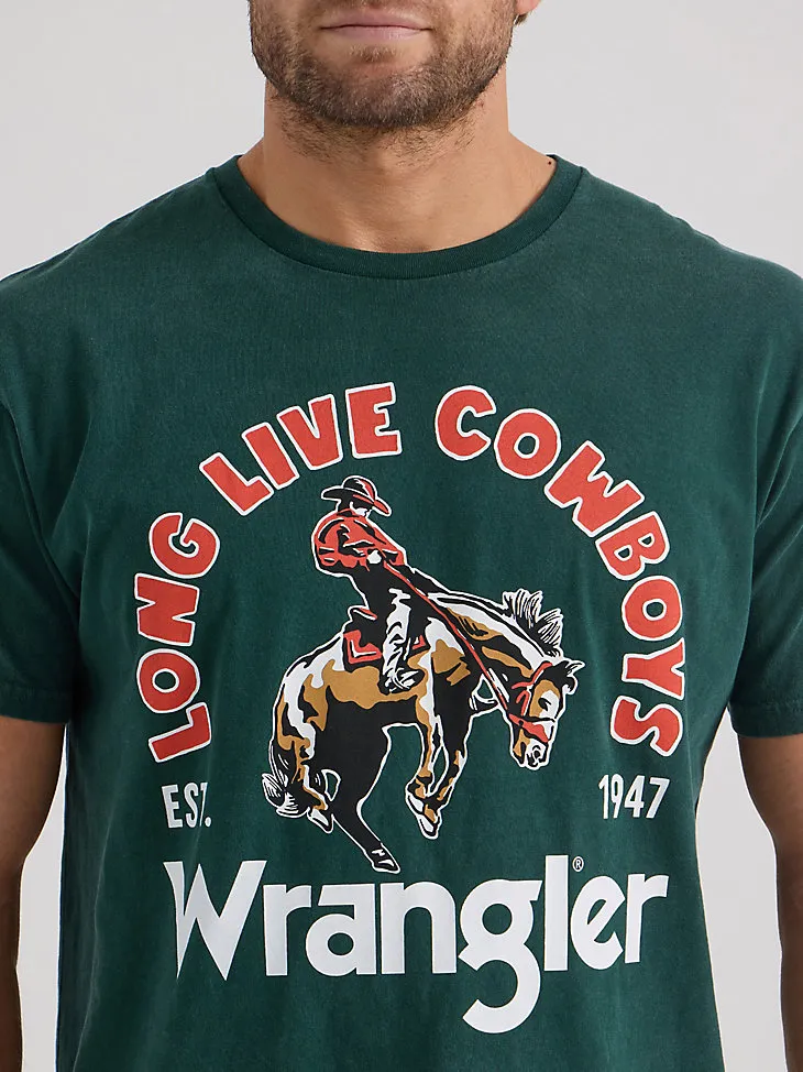 WRANGLER X DIAMOND CROSS GIDDY UP TEE IN MARSHMALLOW