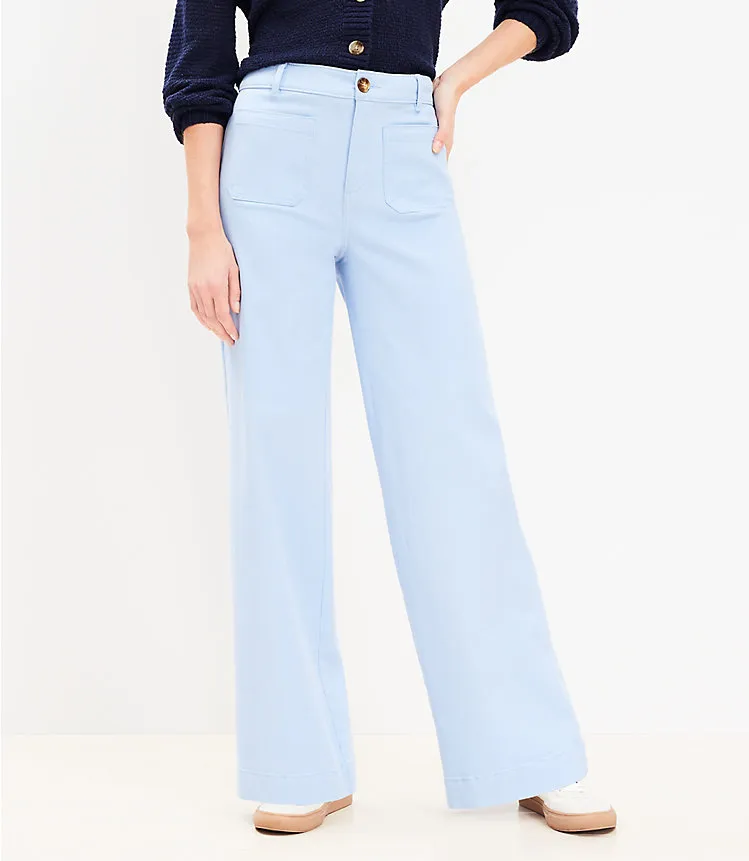 Palmer Wide Leg Pants in Twill