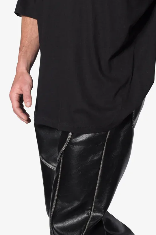 SHEER GAUZE BLACK TEE