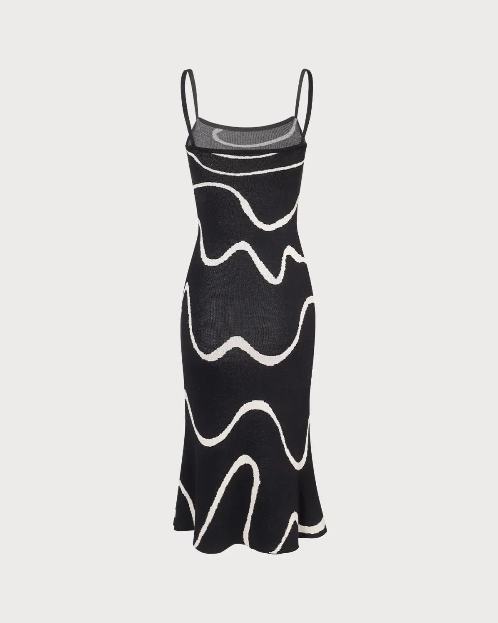 Black Wave Sling Dress