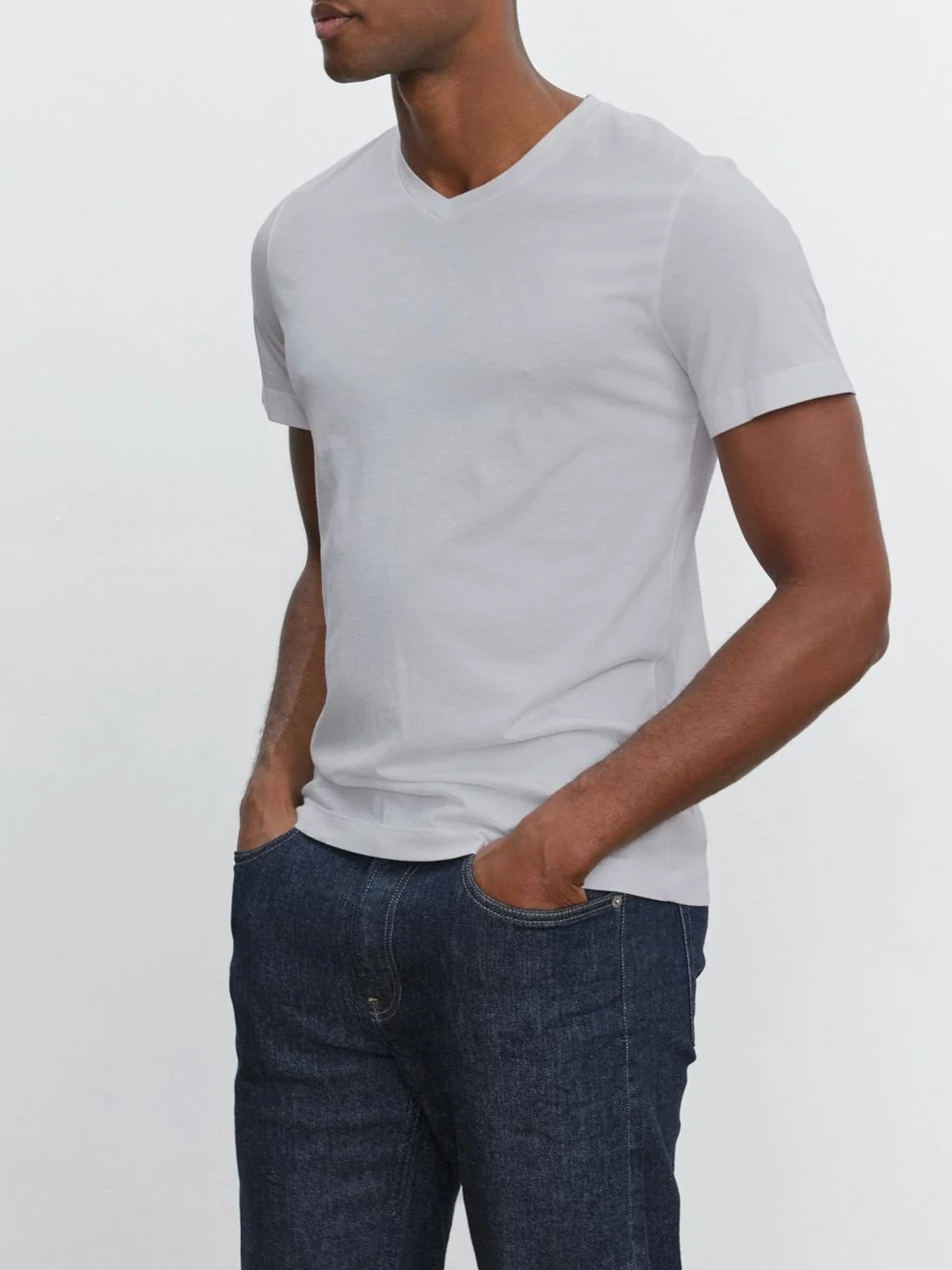 Men'S Fashion Cotton V-Neck T-Shirt