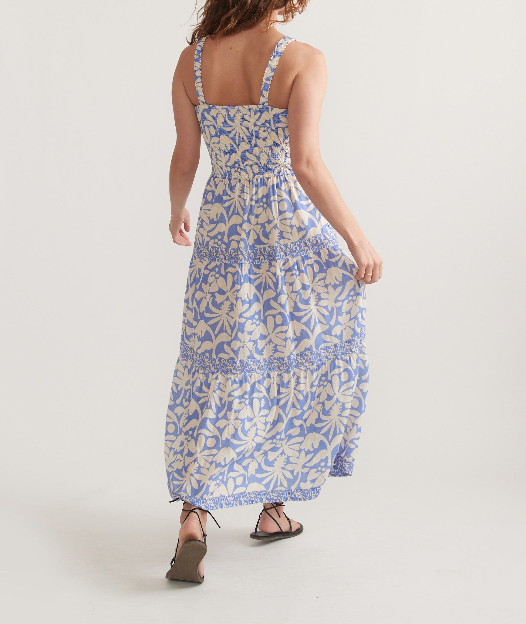 Twilight Blue Flora Maxi Dress