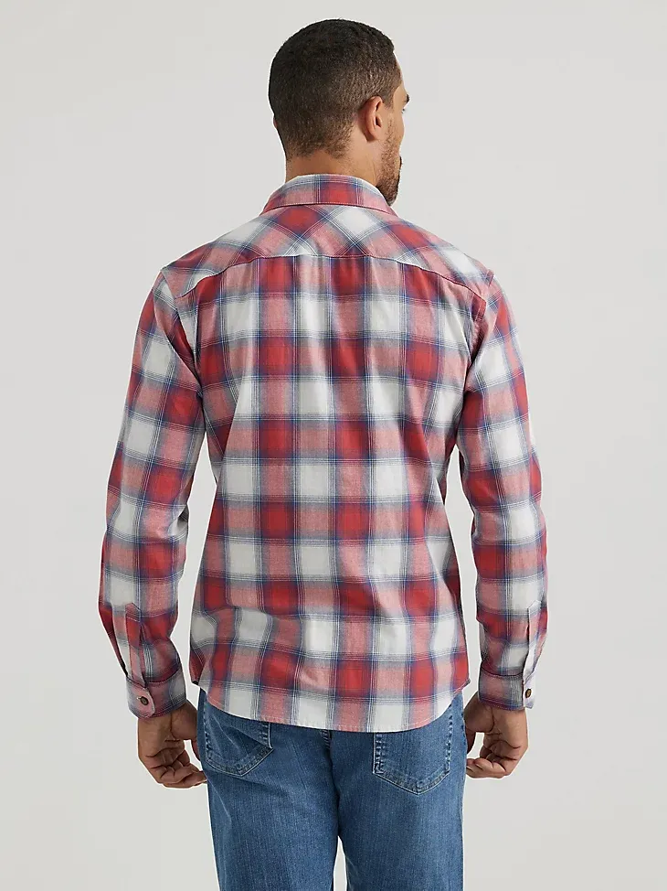 MEN'S COWBOY WASH PLAID SHIRT IN PHEASANT ORANGE