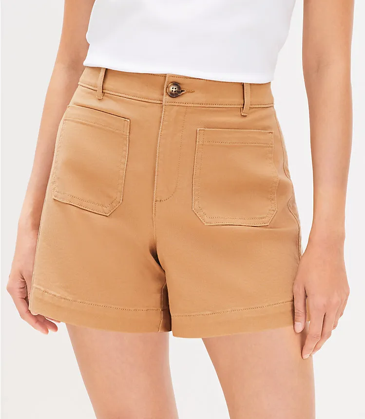 Curvy Palmer Shorts in Twill