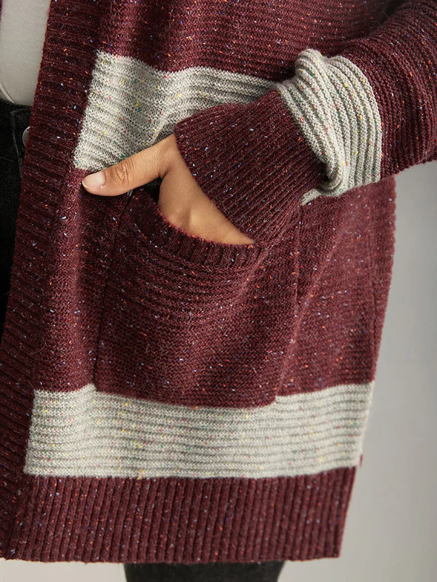 Striped sweater cardigan for women