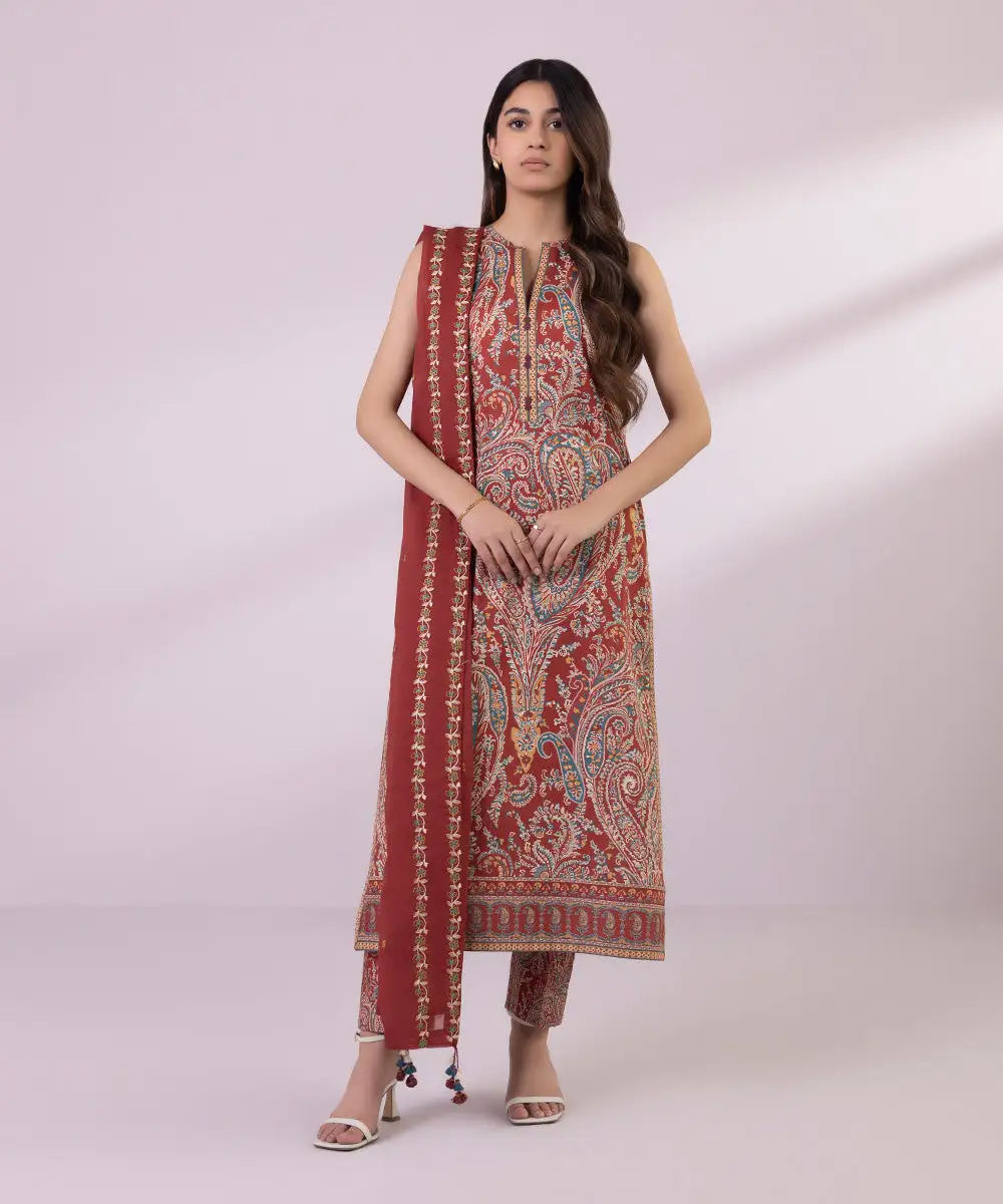 3 Piece - Embroidered Lawn Suit