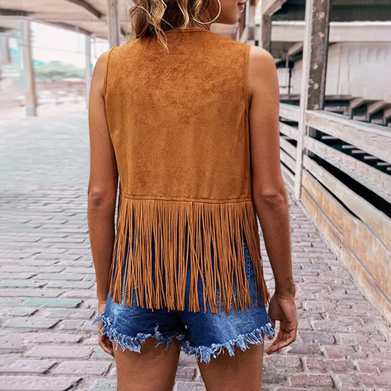 Vintage Western Tassel Sleeveless Vest Coat