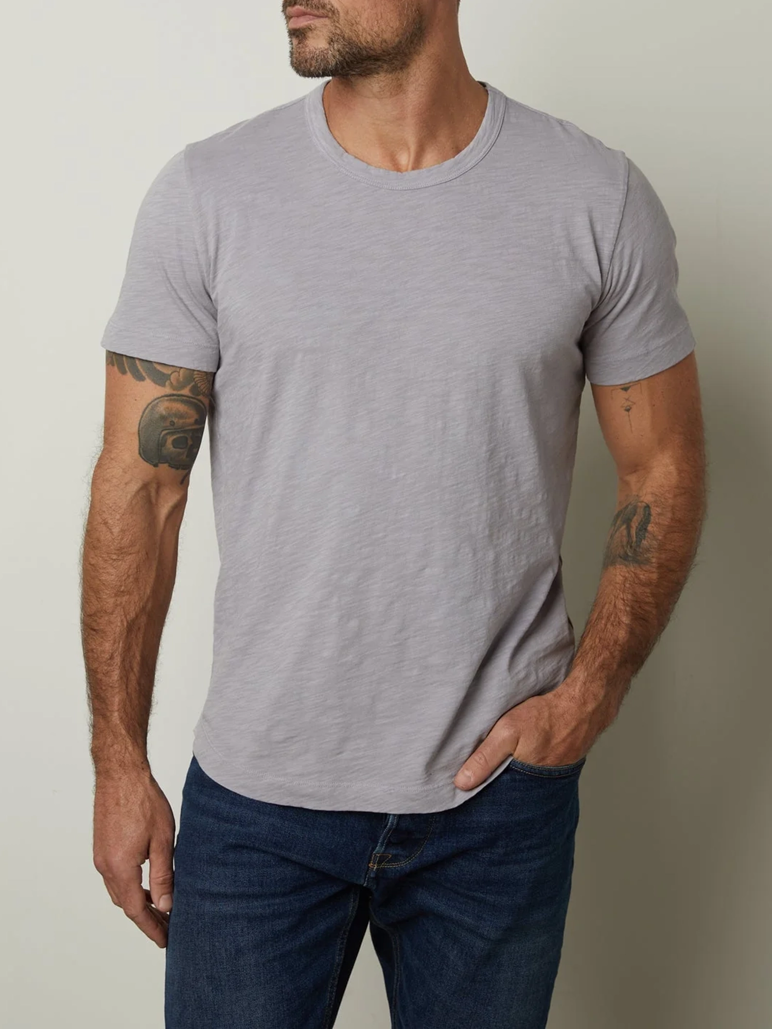 Men'S Low Saturation Colors Cotton T-Shirt