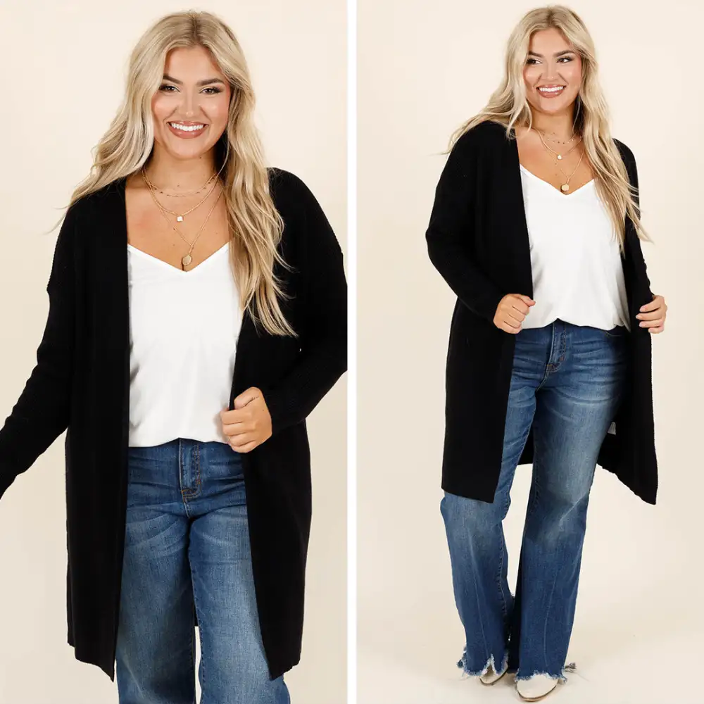 Realize To Realign Cardigan, Black