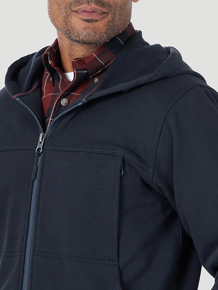 WRANGLER® RIGGS WORKWEAR® TOUGH LAYERS FULL ZIP WORK HOODIE IN CAVIAR