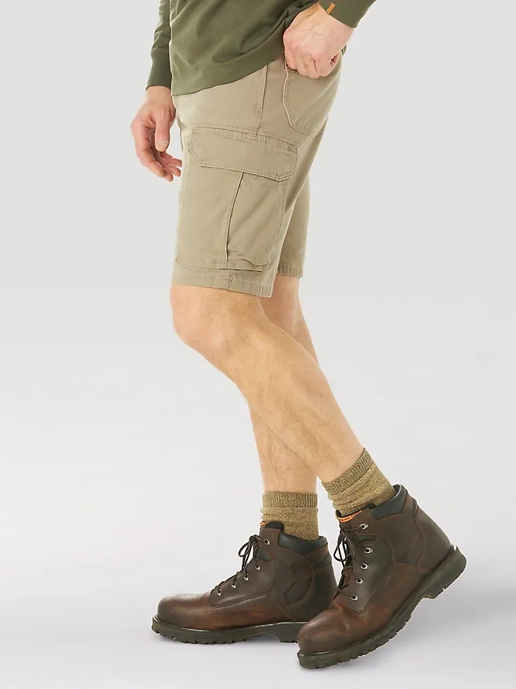 WRANGLER® RIGGS WORKWEAR® STRETCH RANGER CARGO SHORT IN DARK KHAKI