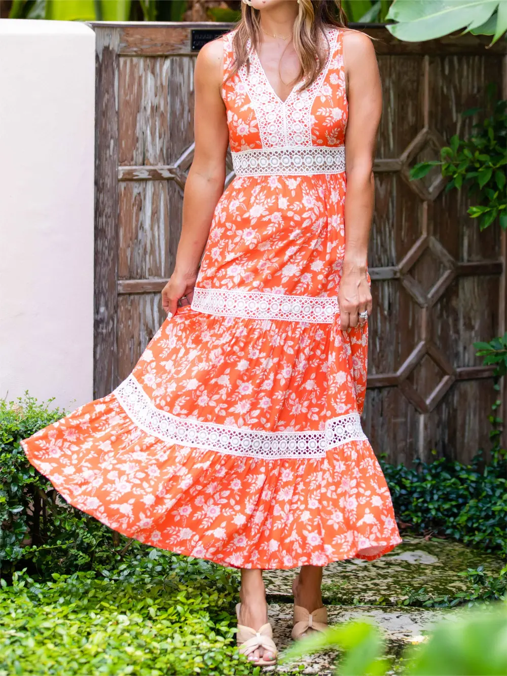 Colette Dress / Orange Floral