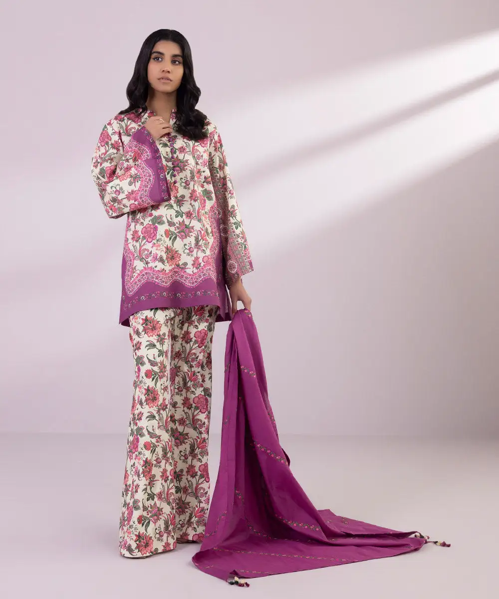 3 Piece - Embroidered Lawn Suit