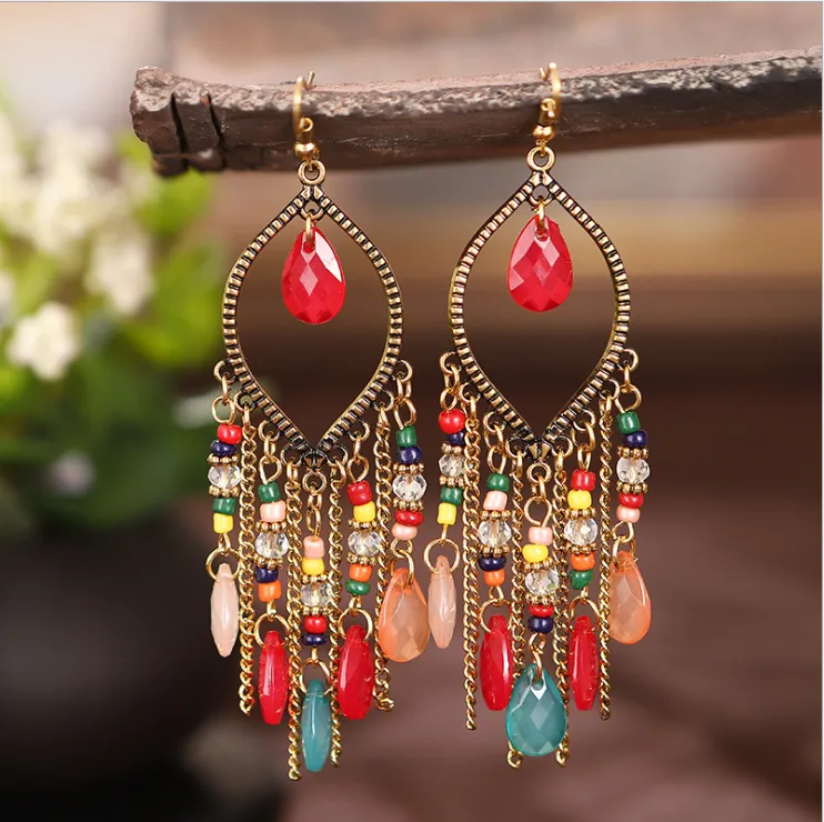 Ladies Casual Hollow Chain Earrings