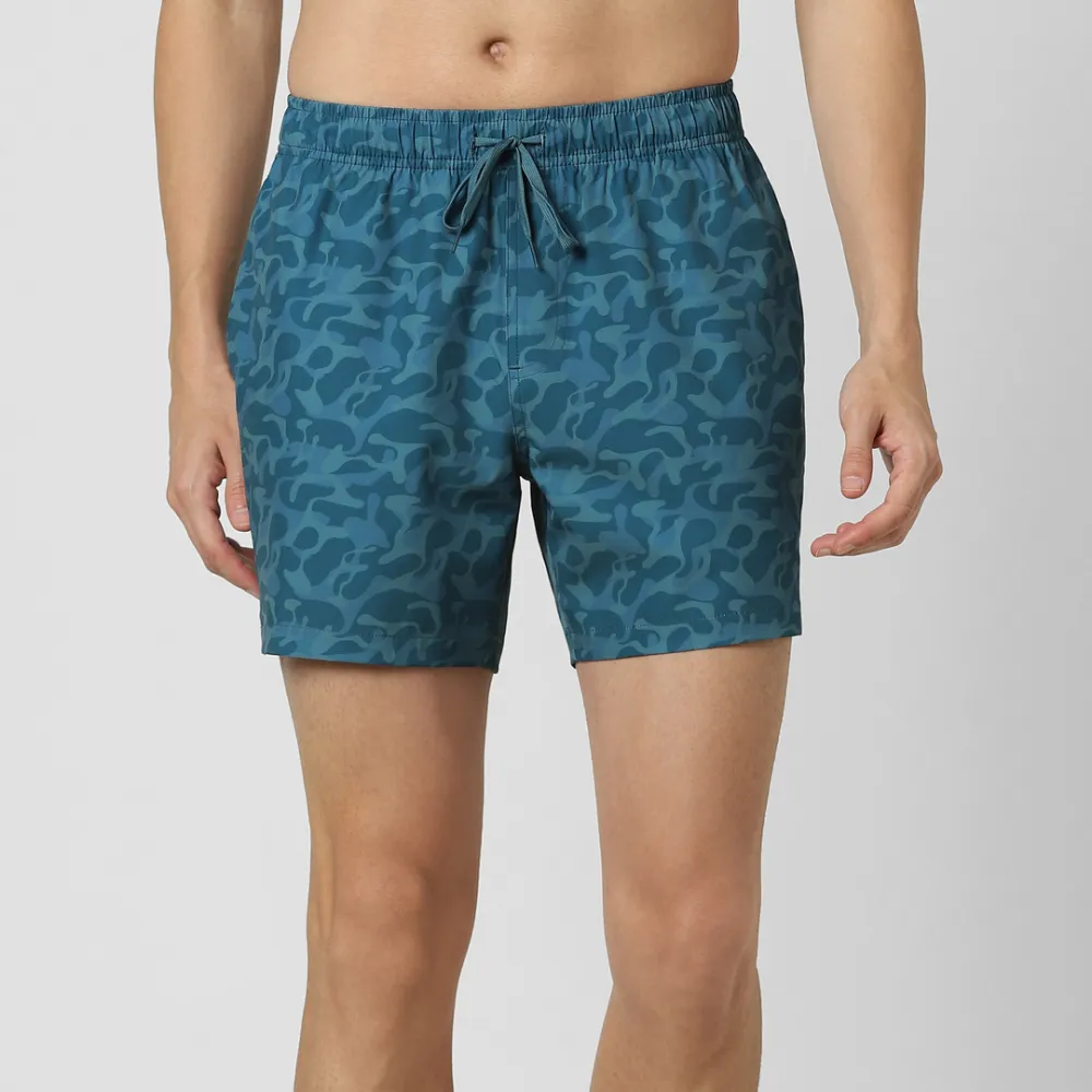 Casual Style Stretch Swim-Blue