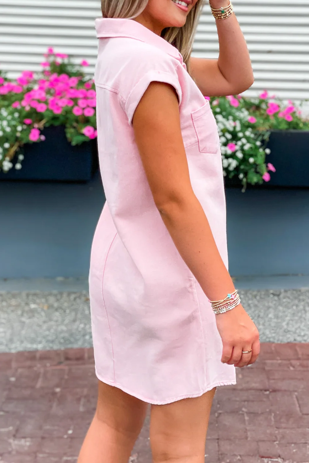 Pink short dress