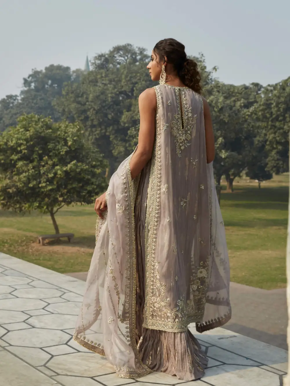 SIDE SLIT DRESS W/ CRUSHED INNER & DUPATTA