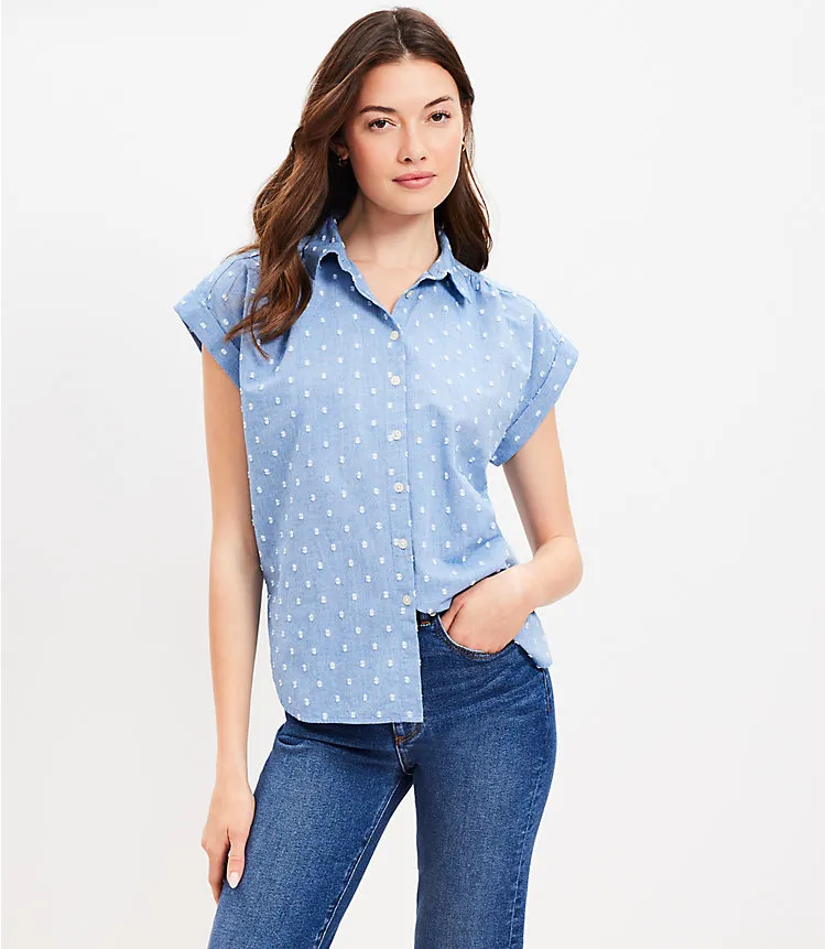 Clip Chambray Dolman Everyday Shirt