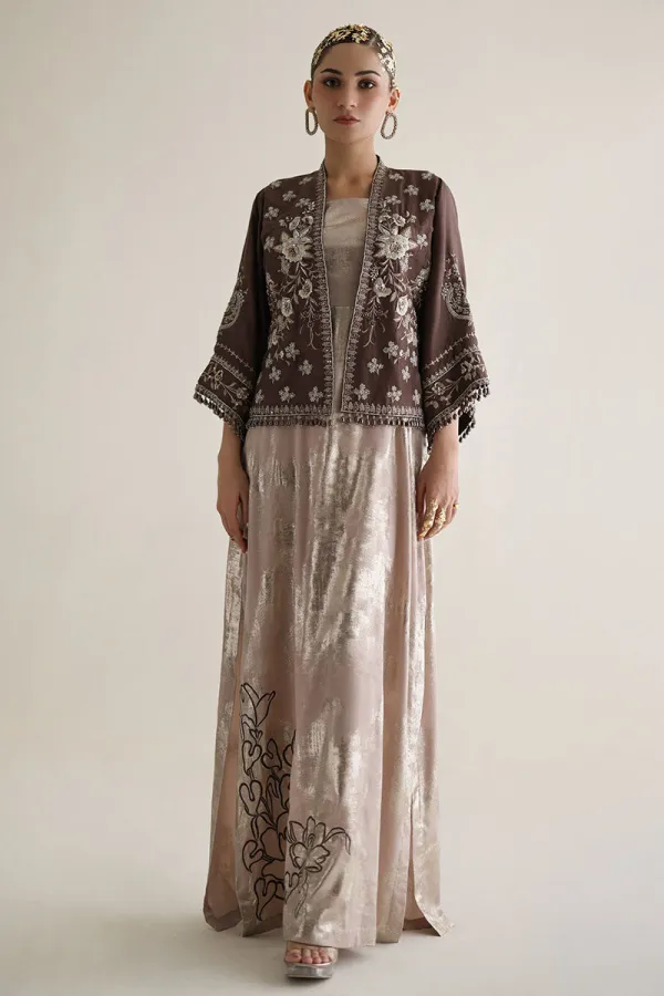 Embellished Kaftan Jacket ensemble