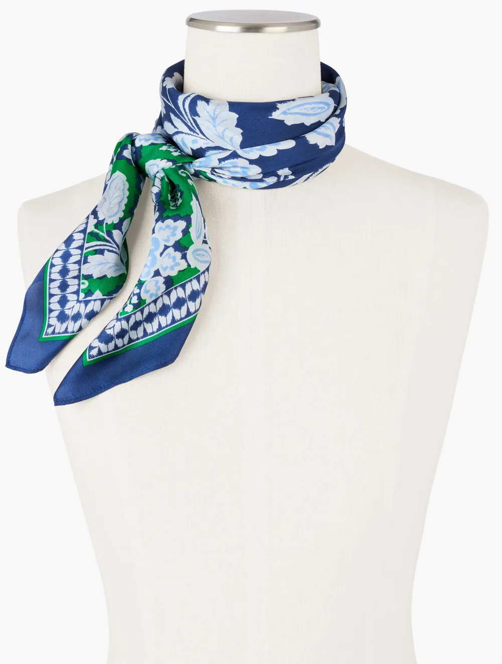 Blossom Ikat Silk Square Scarf