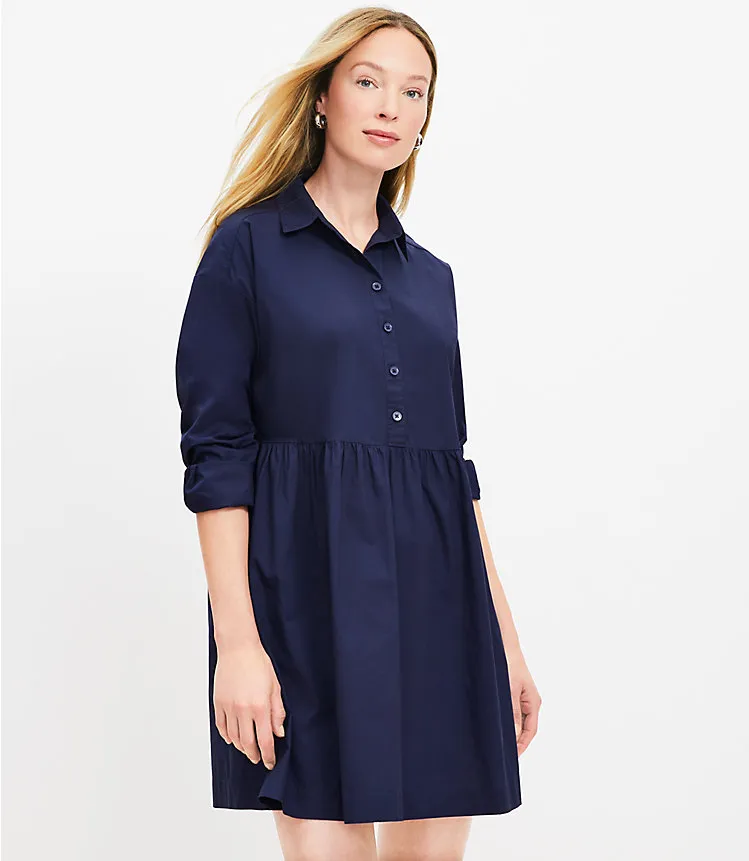 Poplin Swing Shirtdress