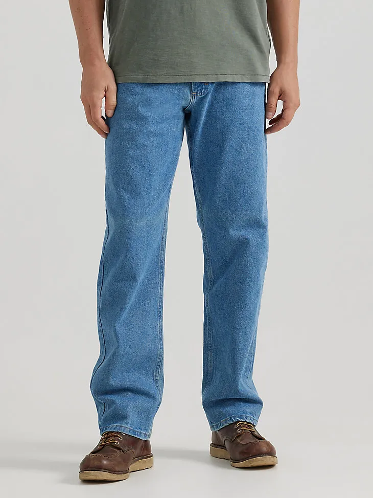 MEN'S WRANGLER AUTHENTICS® RELAXED FIT FLEX JEAN IN DARK STONEWASH