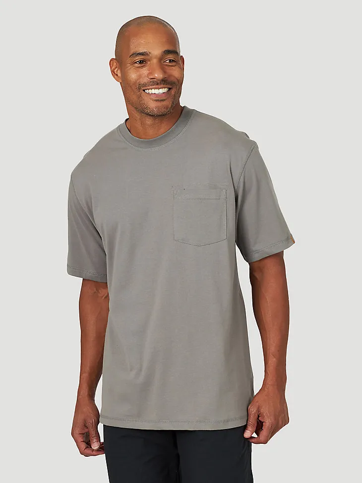 WRANGLER® RIGGS WORKWEAR® SHORT SLEEVE 1 POCKET PERFORMANCE T-SHIRT IN MINERAL RED