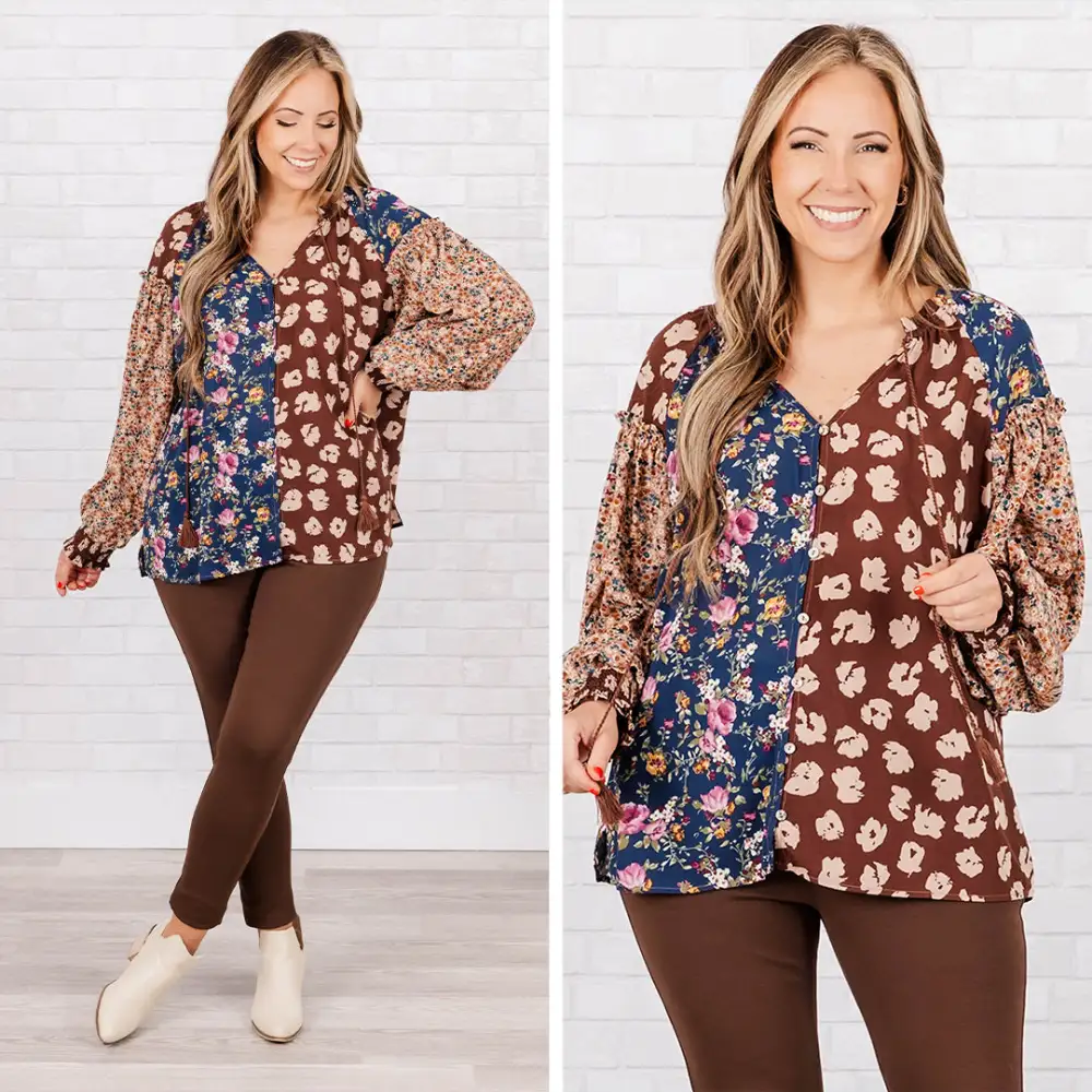 Do Amazing Things Blouse, Brown