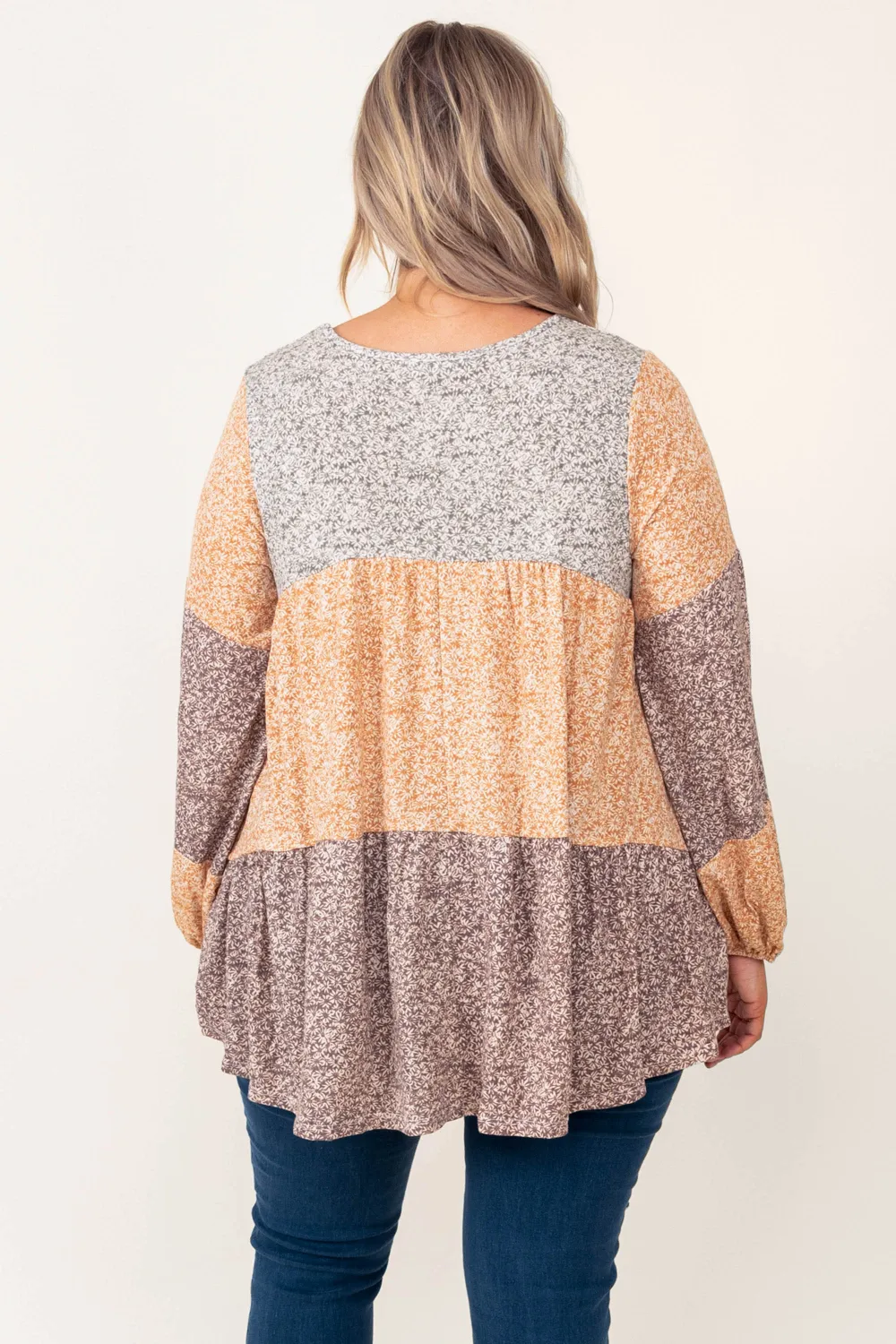 Nostalgic Heart Top, Mustard-Mocha