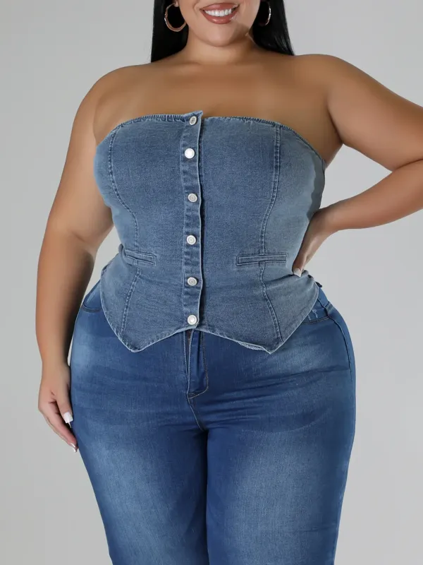 Casual Denim Top