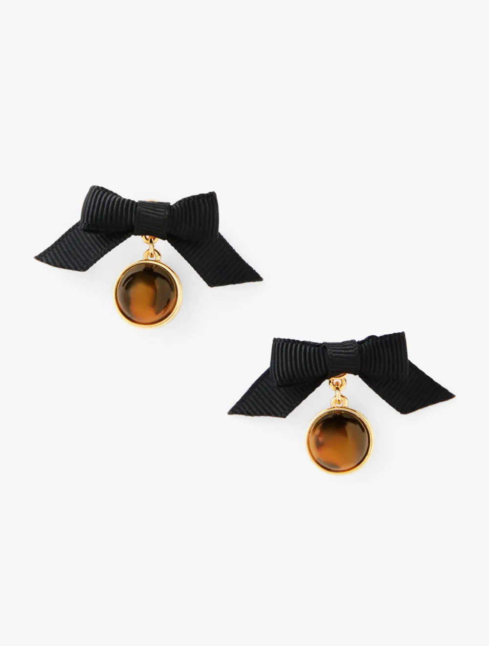 Tortoise Bow Drop Earrings