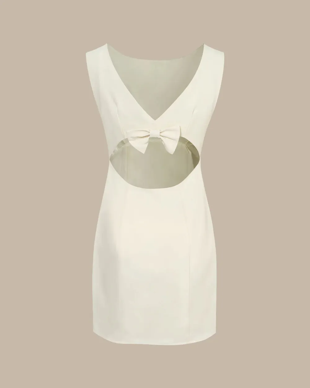 White dress with cutout back