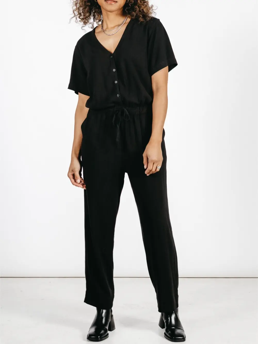 The Thea Black Jumpsuit