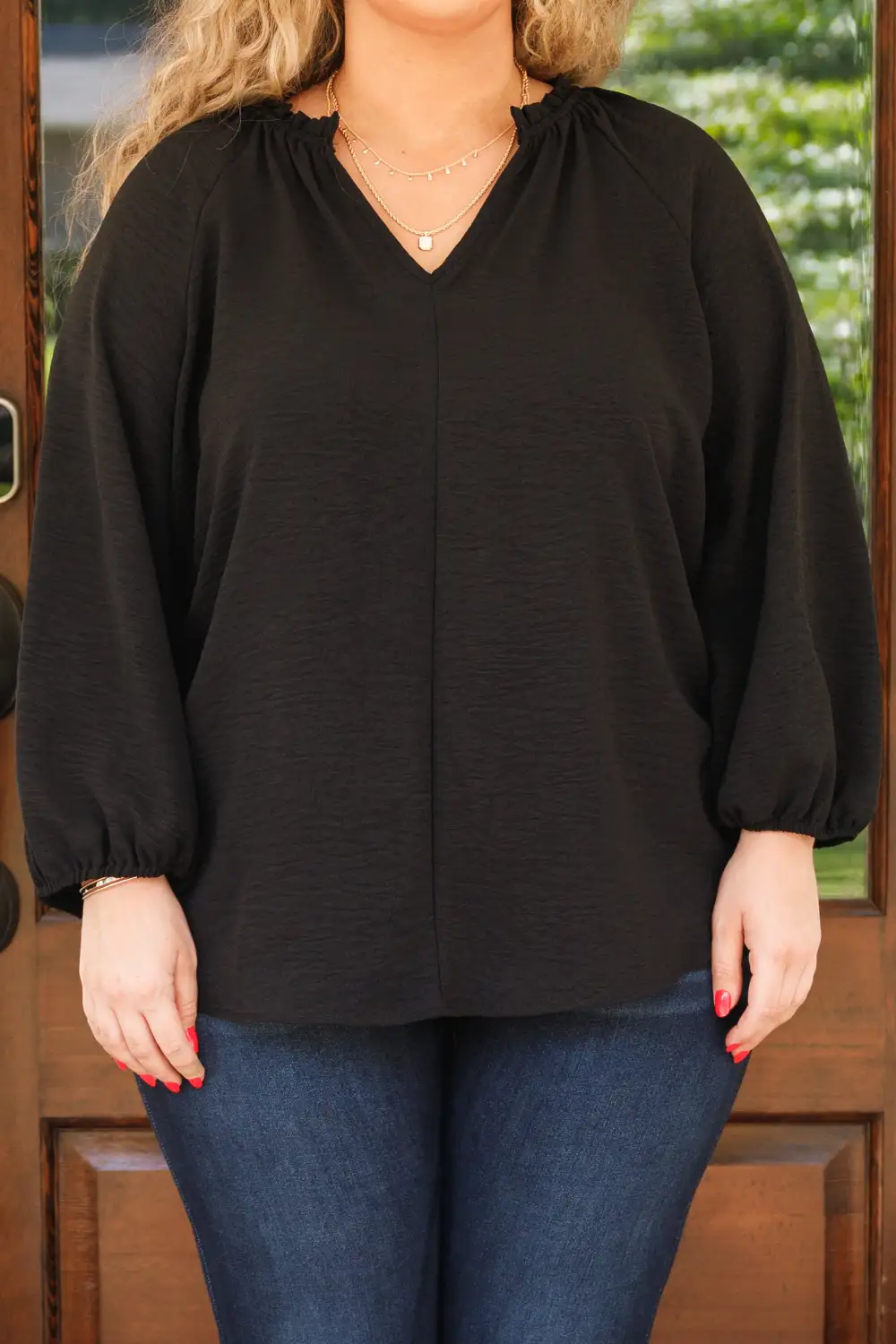 Stylish And Refined Blouse, Black