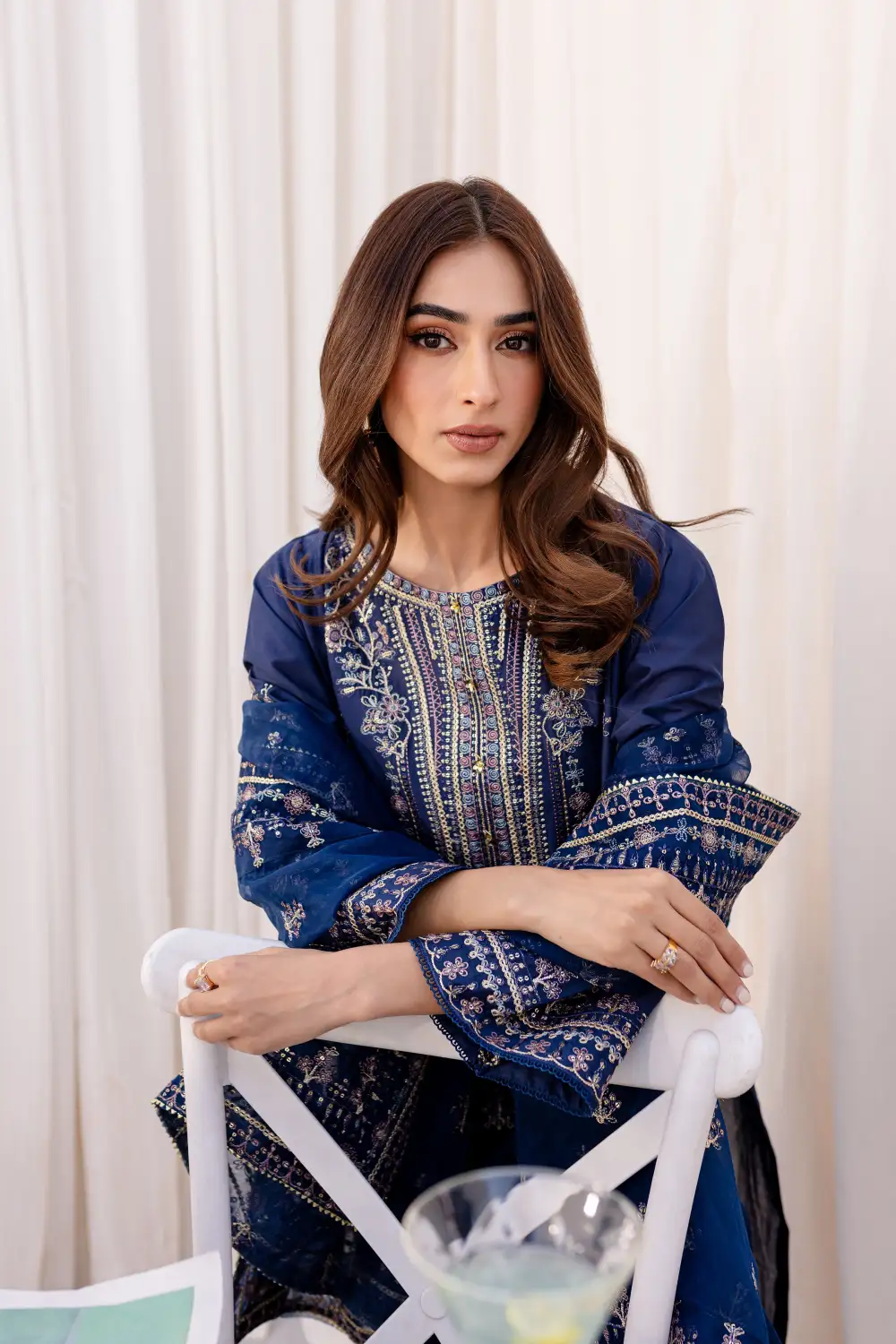 Serra 3Pc - Embroidered Lawn Dress