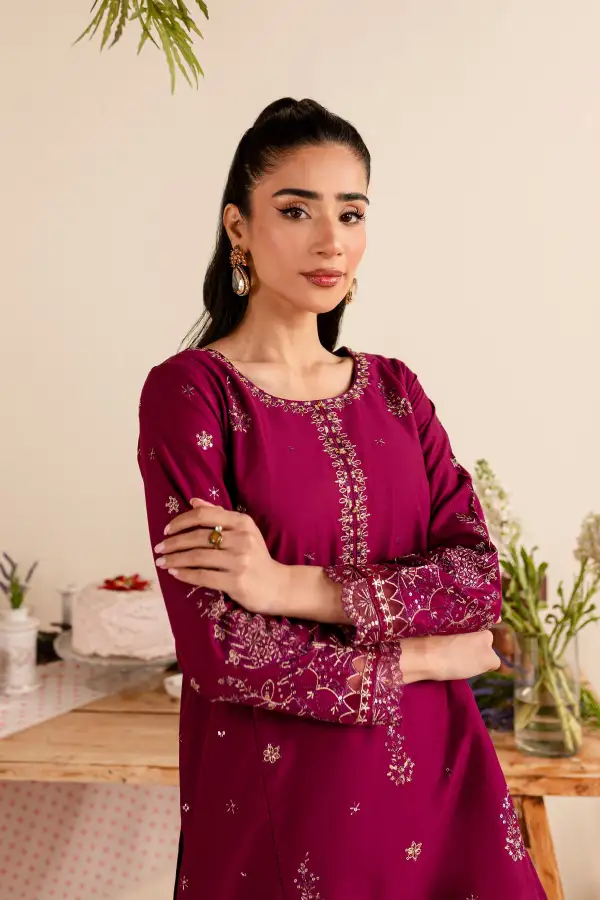 Elwood 2Pc - Embroidered Lawn Dress