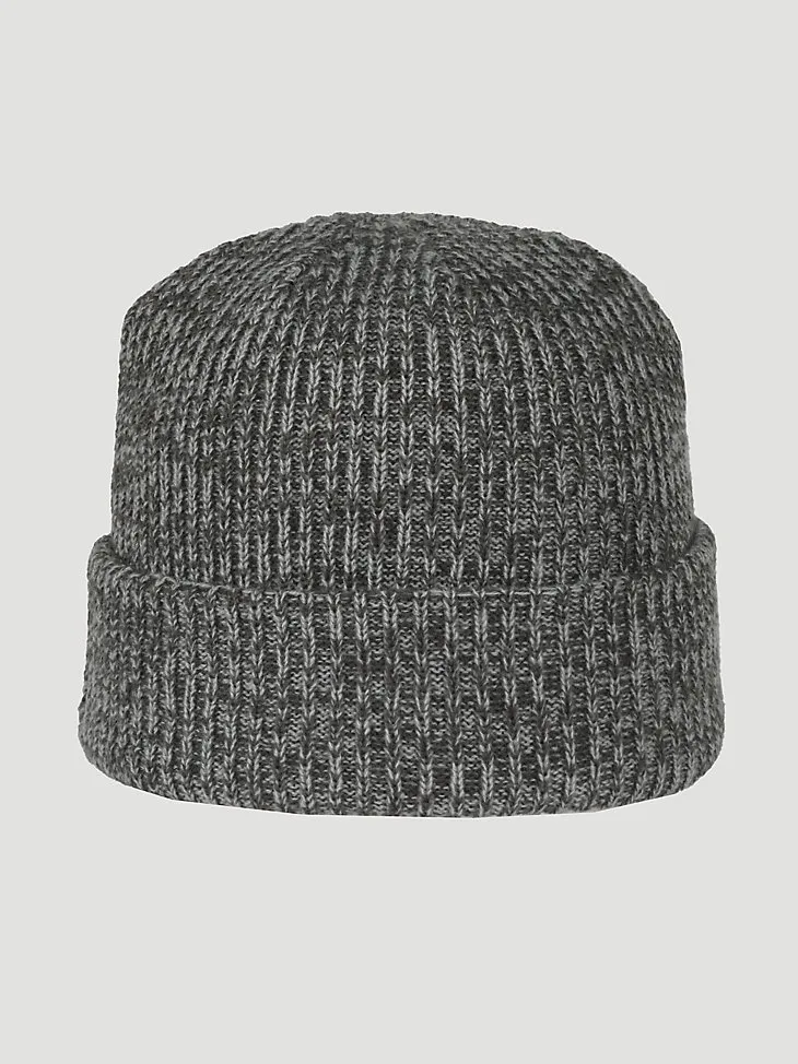 WRANGLER® LOGO BEANIE IN CHARCOAL HEATHER