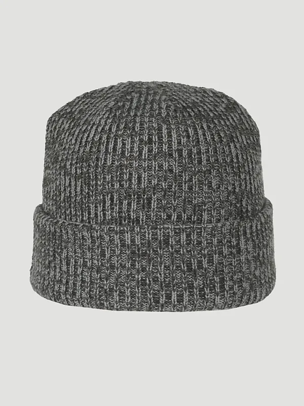 WRANGLER® LOGO BEANIE IN CHARCOAL HEATHER